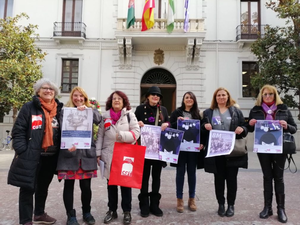 rueda de prensa 8M CGT USTEA SAT 3-3-2020