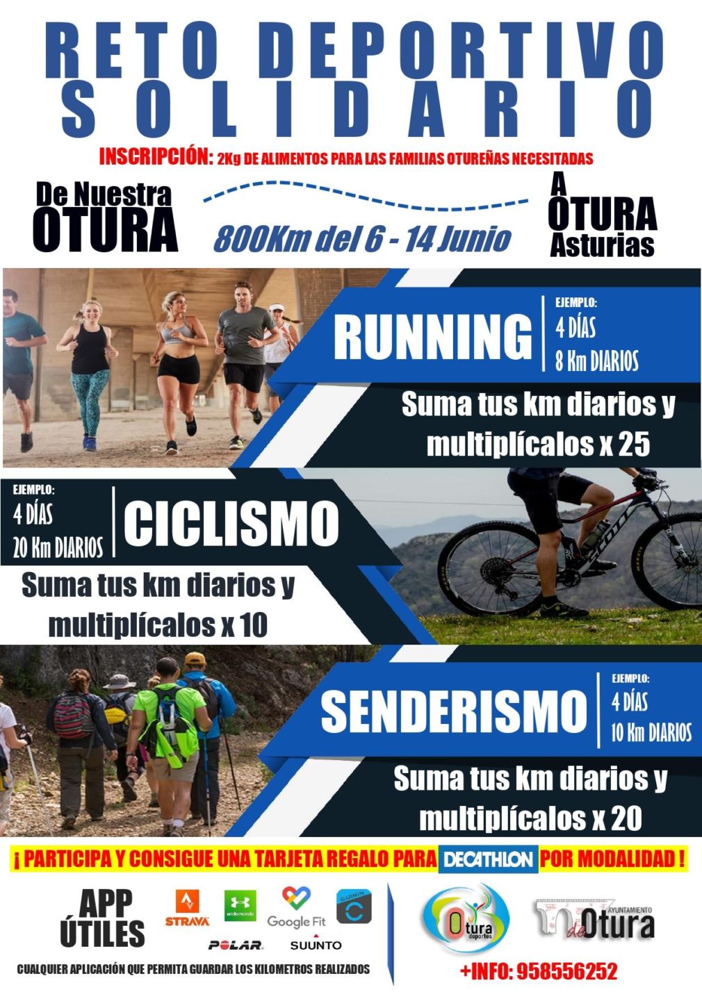 Cartel reto deportivo Otura