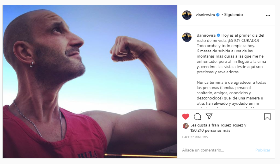 Dani Rovira mensaje cáncer