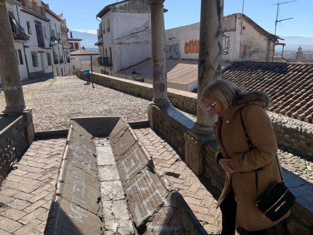 De Leyva en una visita al Mirador del Realejo