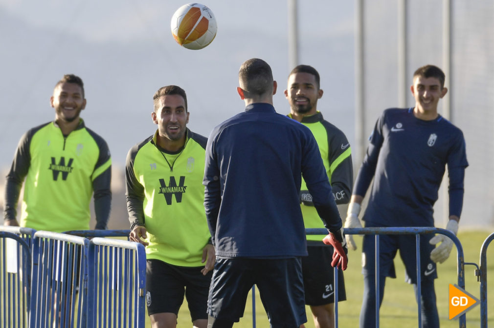 Entrenamiento del Granada CF previo al partido contra el Paok de Salonica de la UEFA Europa League