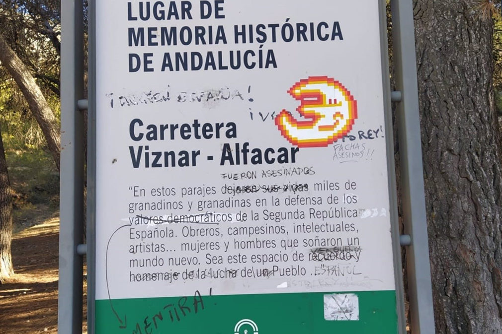 Granada.- Memoria.- Condenan un nuevo acto vandálico en la placa del Barranco de Víznar, Lugar de Memoria