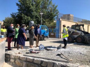 obras parterre de la calle Profesor Luis Molina Gómez