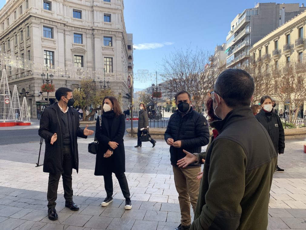 Concejales del PSOE, hoy en rueda de prensa