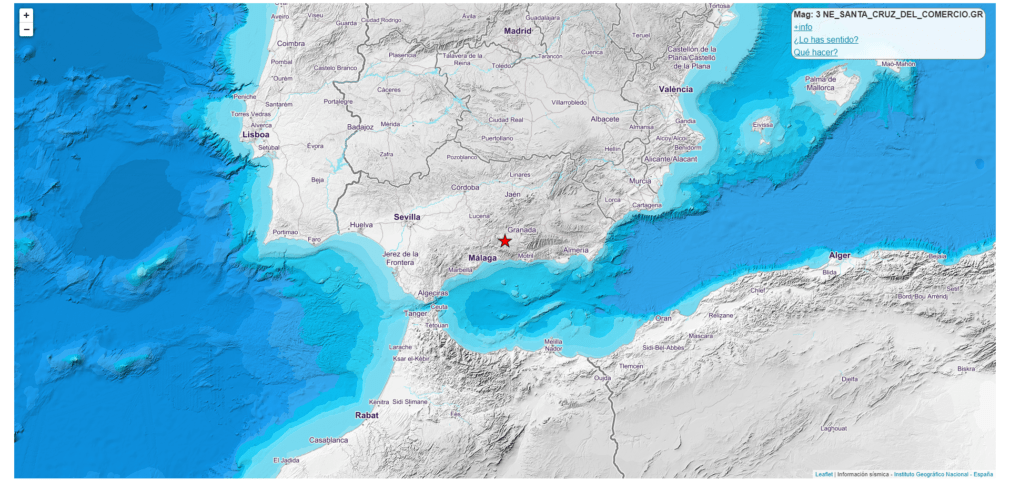 terremoto santa cruz del comercio, granada