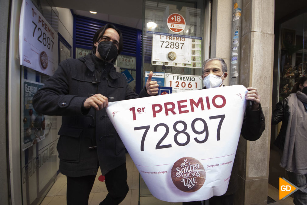 Administración de la calle príncipe de Granada que ha repartido el gordo del sorteo de Navidad