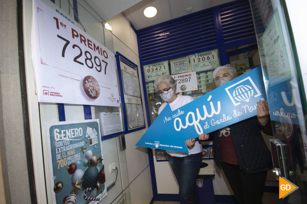 Administración de la calle príncipe de Granada que ha repartido el gordo del sorteo de Navidad