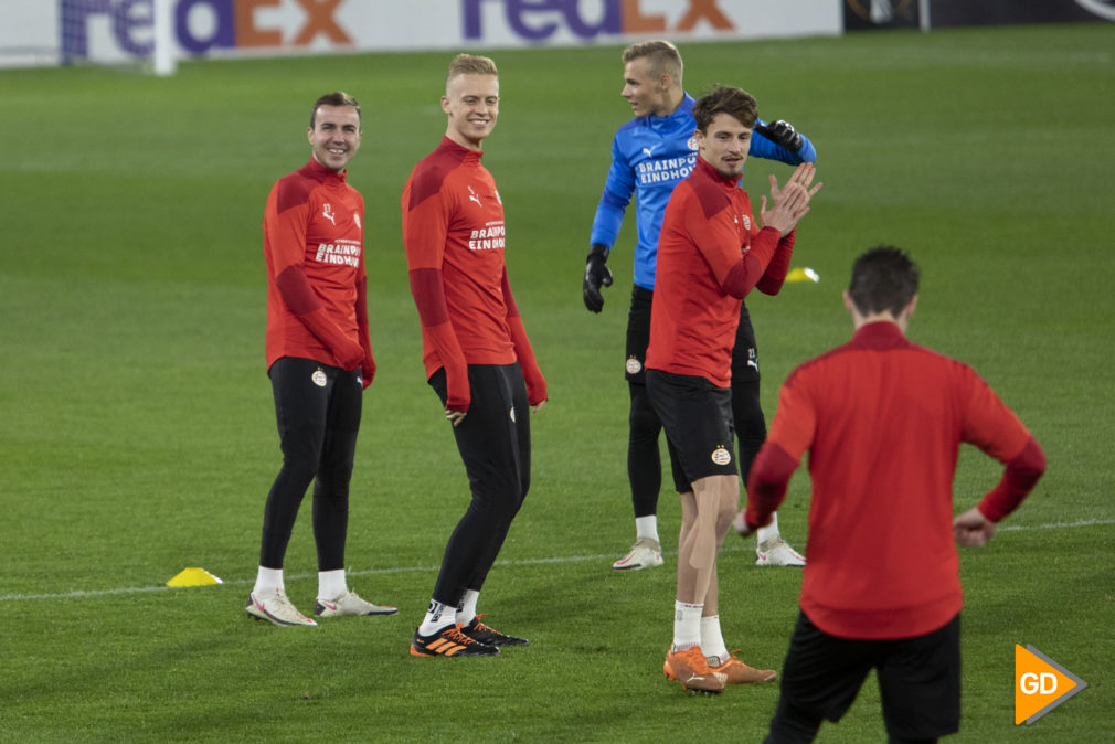 Entrenamiento del PSV previo al partido de Europa League frente al Granada CF