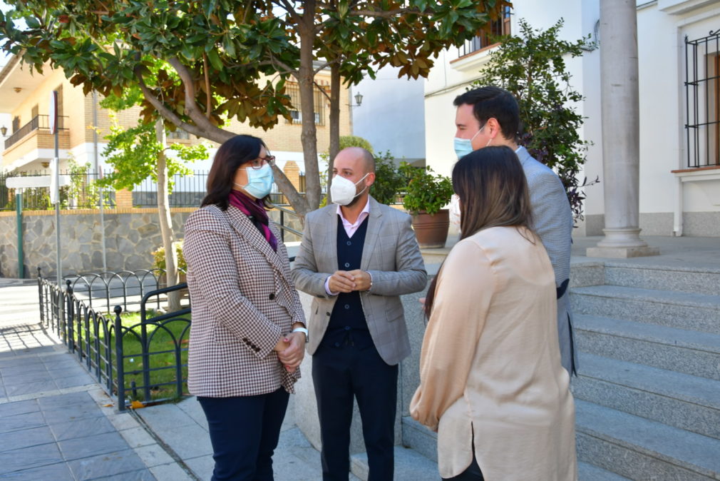 Visita Ogíjares inicio de la obra de la agrupación de vertidos sur