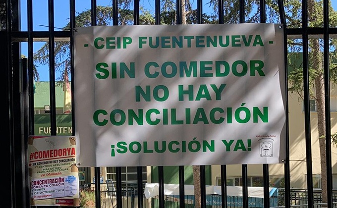 protesta comedor CEIP Fuentenueva