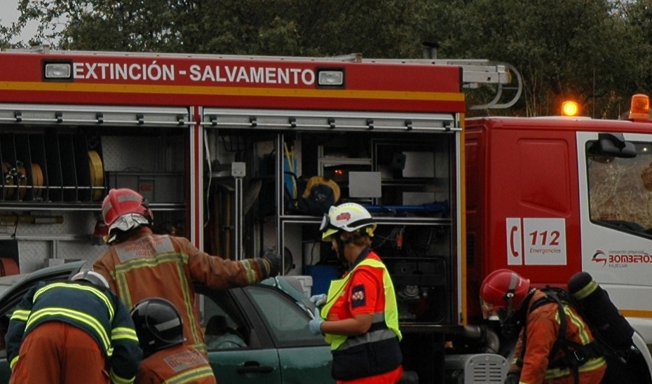 Bomberos accidente