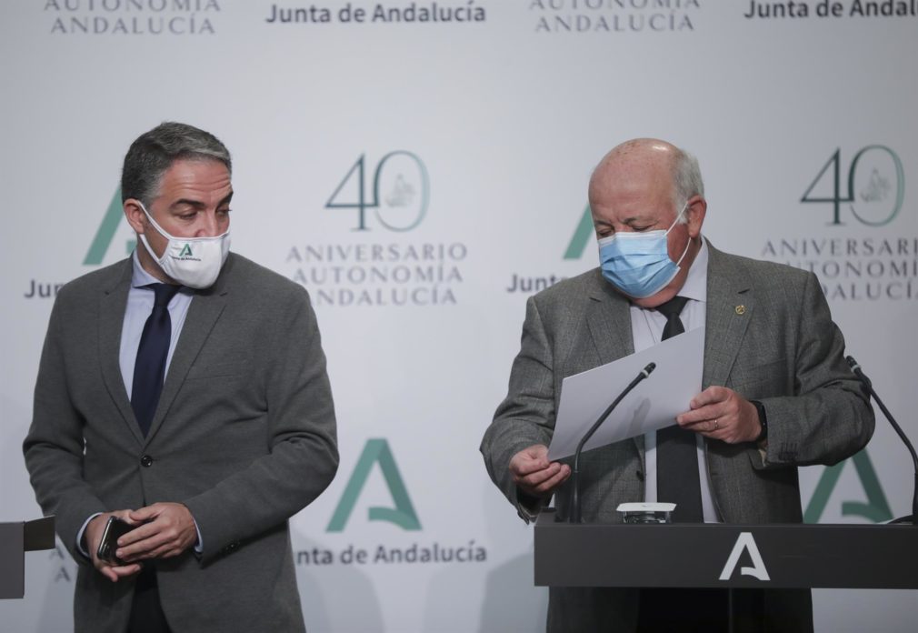 Bendodo y Aguirre rueda de prensa posterior a la reunión del Consejo de Gobierno - Foto MJose López EP