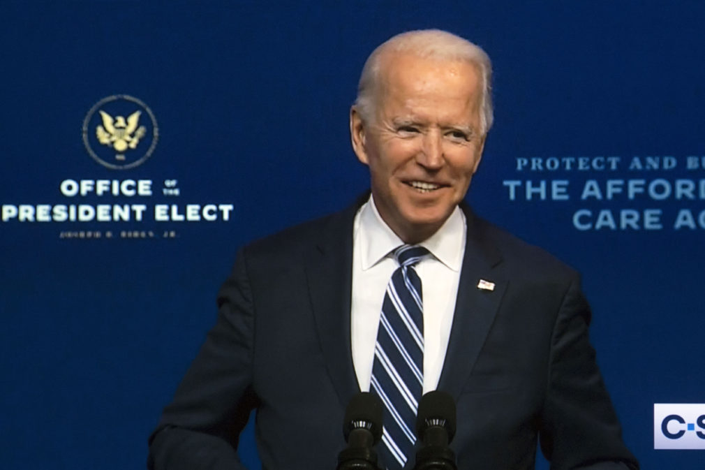 US President-elect Biden delivers speech about the ACA