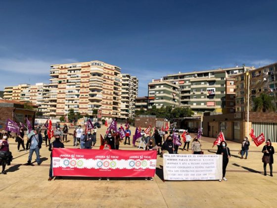 concentración Motril "!Ahora Sí Toca!" por subida SMI, y derogar reforma laboral de 2012 y de pensiones de 2013