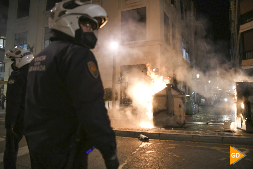 Disturbios en Granada por la manifestación a favor de Pablo Hasel