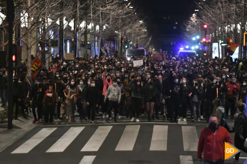 Disturbios en Granada por la manifestación a favor de Pablo Hasel