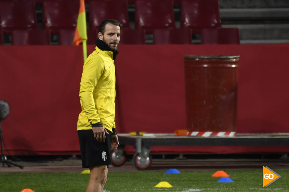 Entrenamiento del Granada CF previo al partido contra el Napoles en Europa League