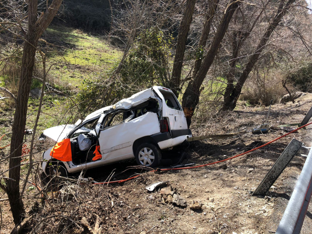 accidente en la carretera entre La Peza y Quéntar