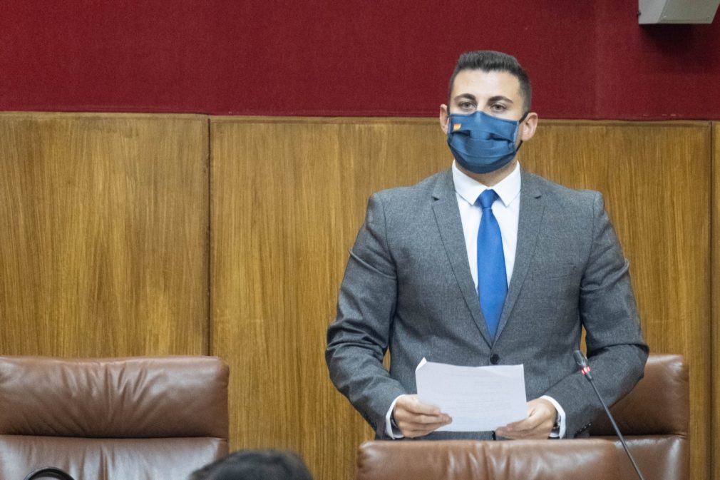 Rafael Caracuel, parlamentario andaluz del PP durante una sesión en el Hemiciclo Andaluz-foto archivo PPA