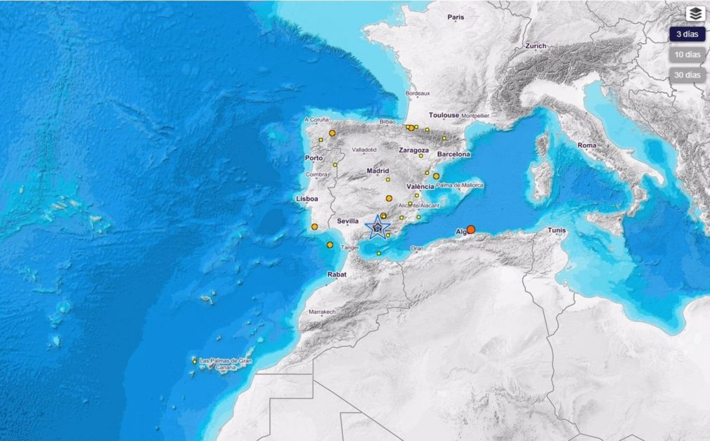 Granada.- Santa Fe registra la mayoría de terremotos de baja intensidad de las últimas horas