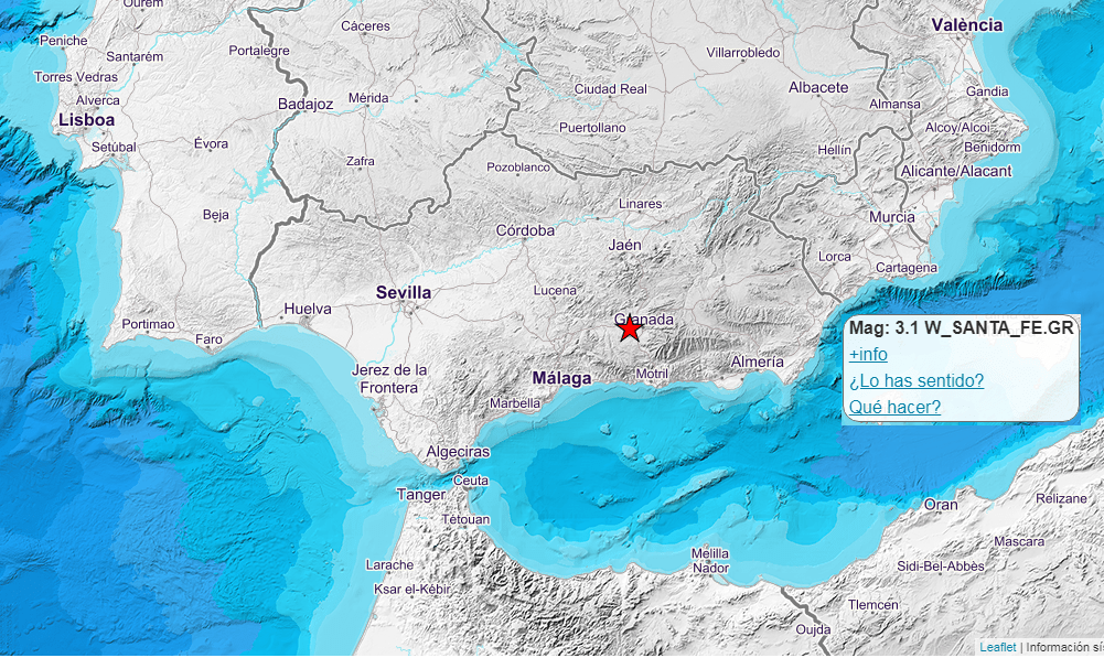 Terremoto viernes Granada