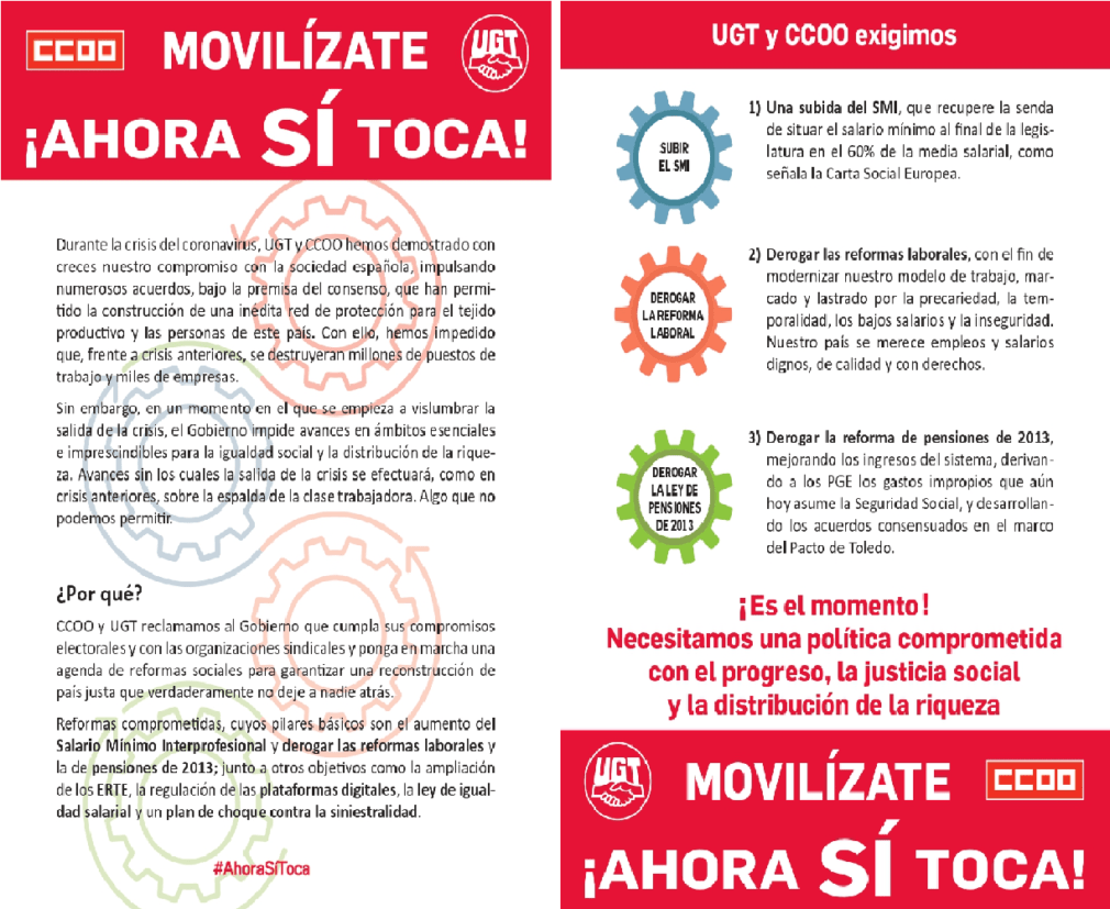 UGT y CCOO - Concentración 11-feb