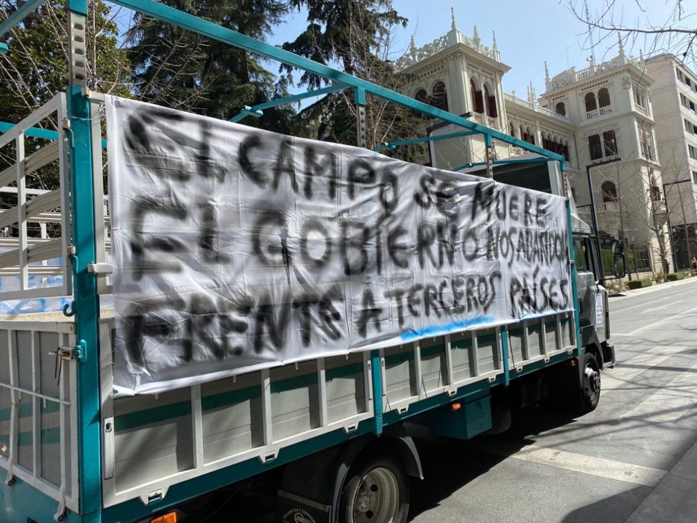 Caravana coches granada motril agricultores pescadores autonomos