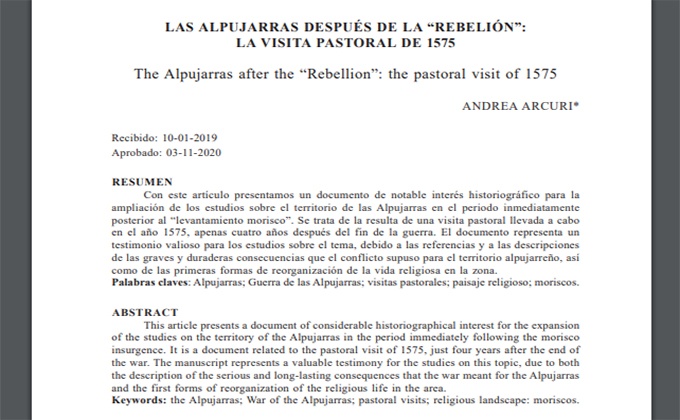 documento Las Alpujarras después de la rebelión