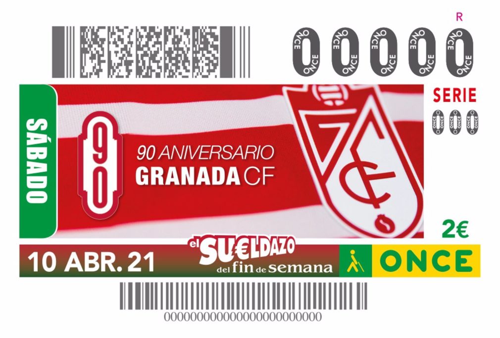 Granada.- La ONCE dedica el sorteo del 10 de abril a la nueva imagen corporativa del Granada CF