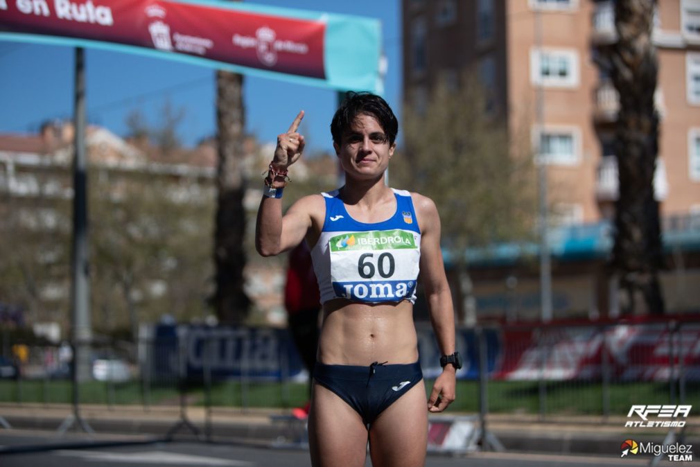 María Pérez campeona de España 20 kilómetros marcha en Murcia
