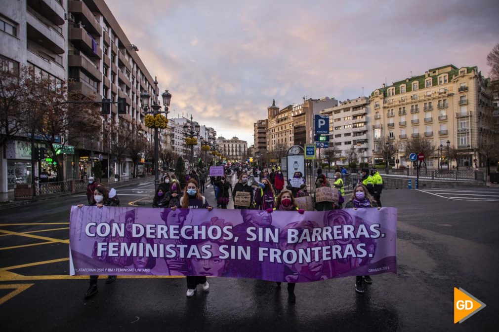 Manifestación 8M dia de la mujer en Granada