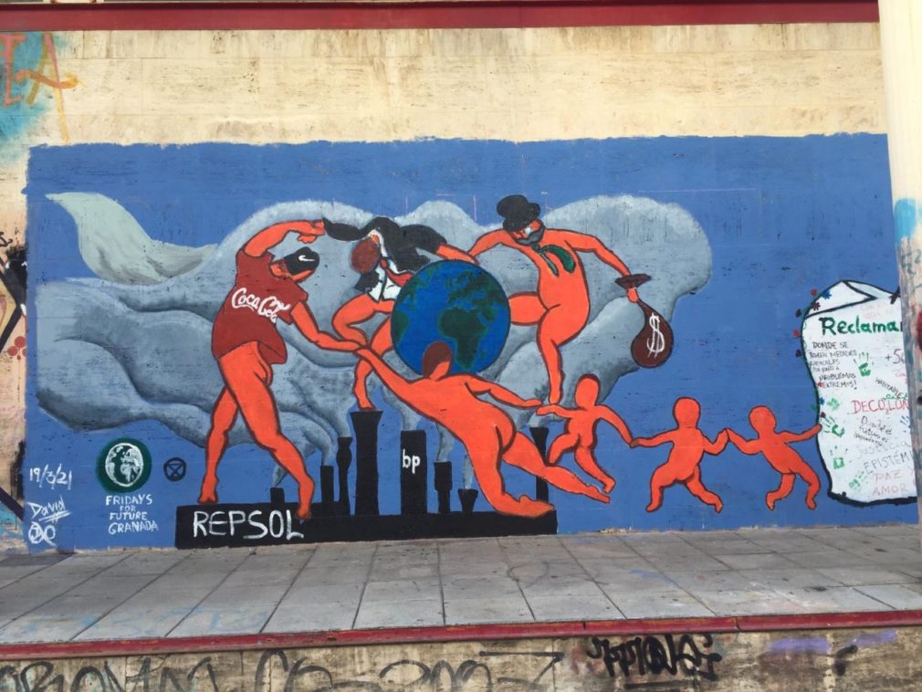 Mural contra el cambio climático