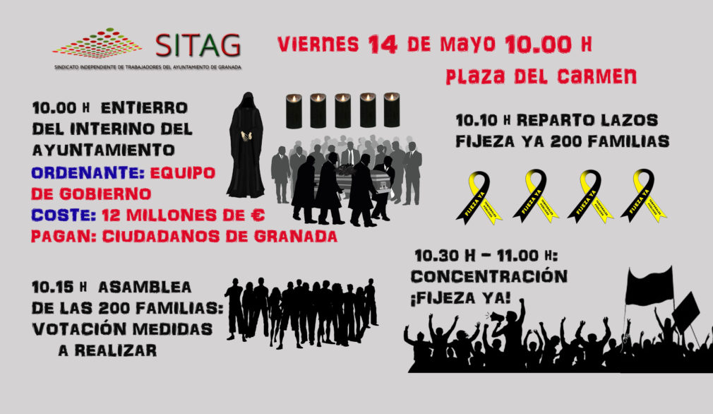 cartel manifestación interinos ayuntamiento granada