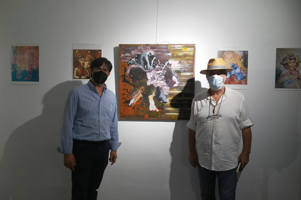 exposicion churriana de la vega - alcalde y artista Antonio Montes
