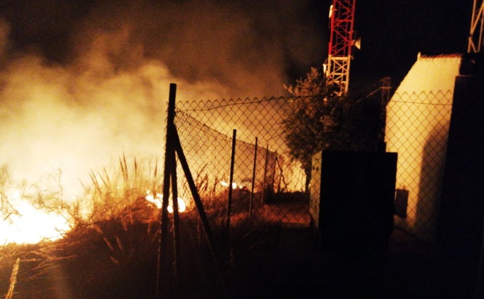 Incendio en las conocidas como antenas de San Gabriel, en El Farque