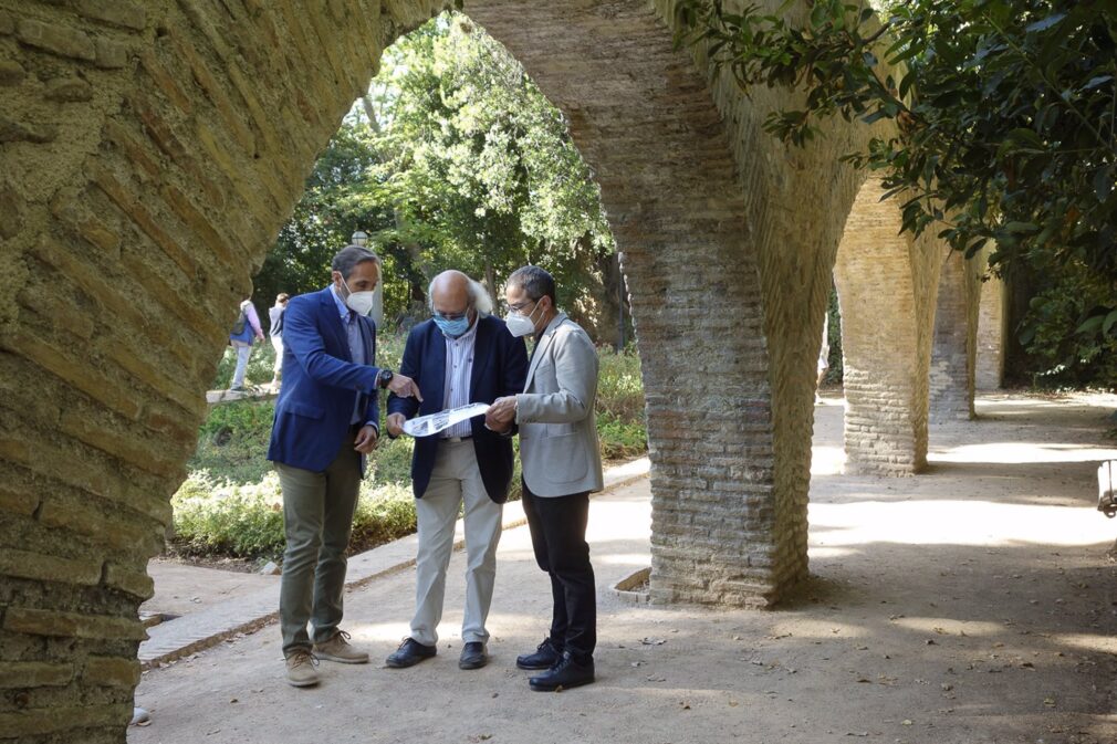 Granada.- Concluyen los trabajos de restauración del acueducto y los muros del Carmen de los Mártires