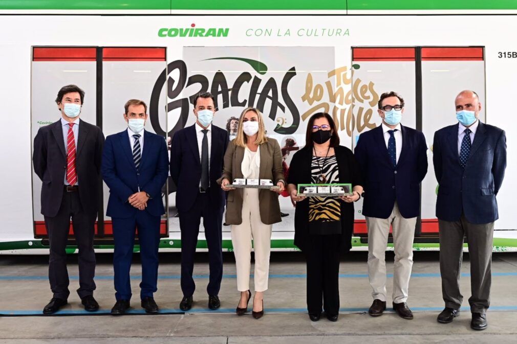Granada.- El metro de Granada inicia con Covirán la explotación publicitaria integral de sus trenes