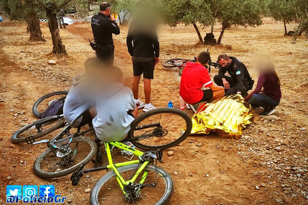 menor herido bicicleta camino silla del moro