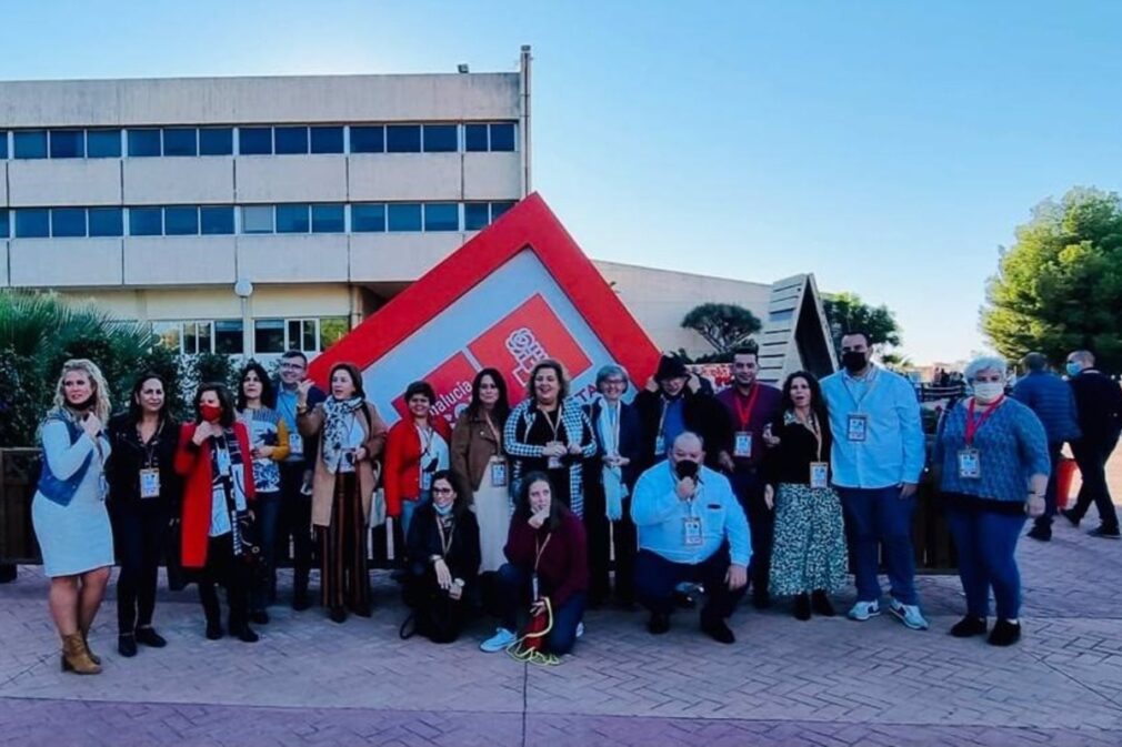 Militantes socialistas de Granada, en el Congreso del PSOE-A