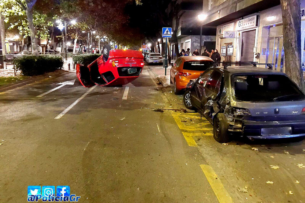 coche volcado avenida don bosco zaidin