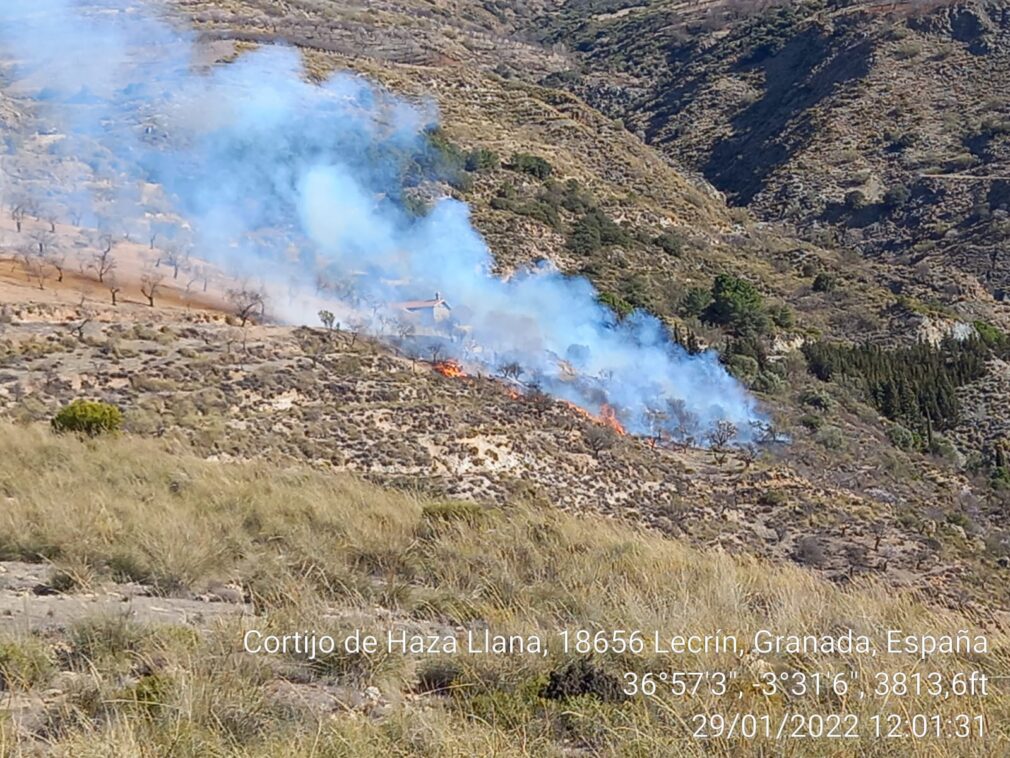 incendio forestal lecrin