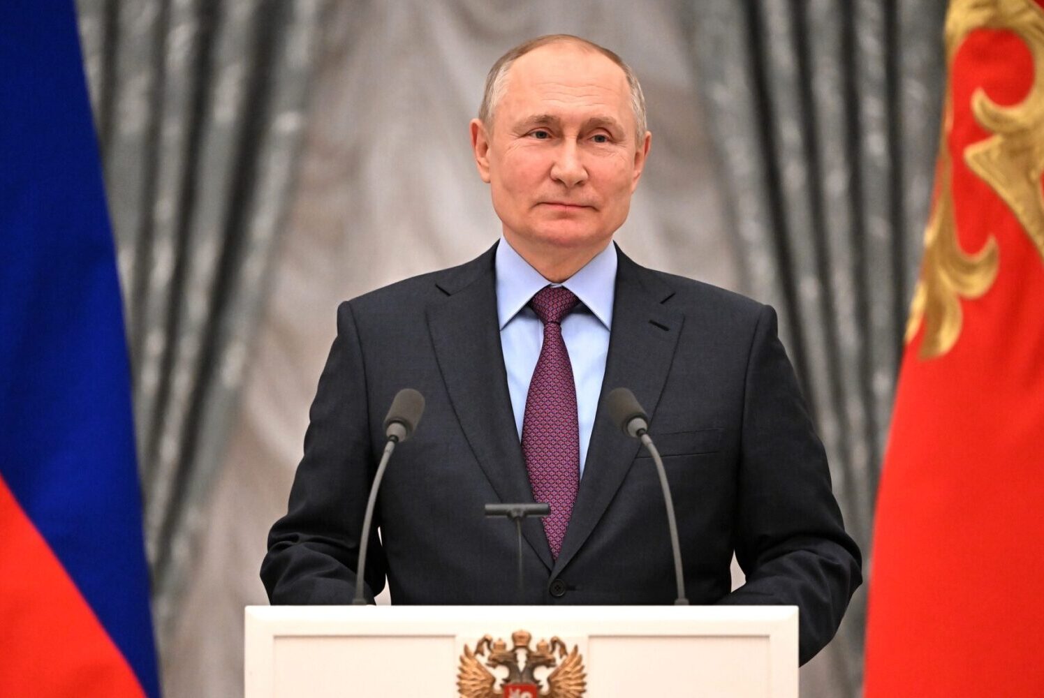 Russian President Vladimir Putin press conference in Moscow