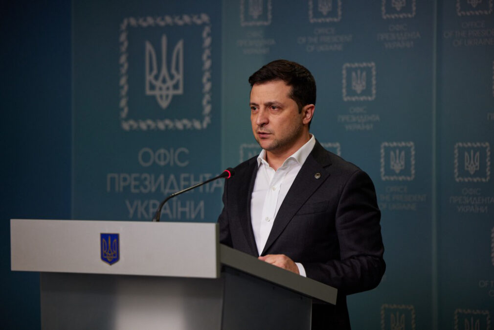 Ukrainian President Zelensky press conference in Kiev