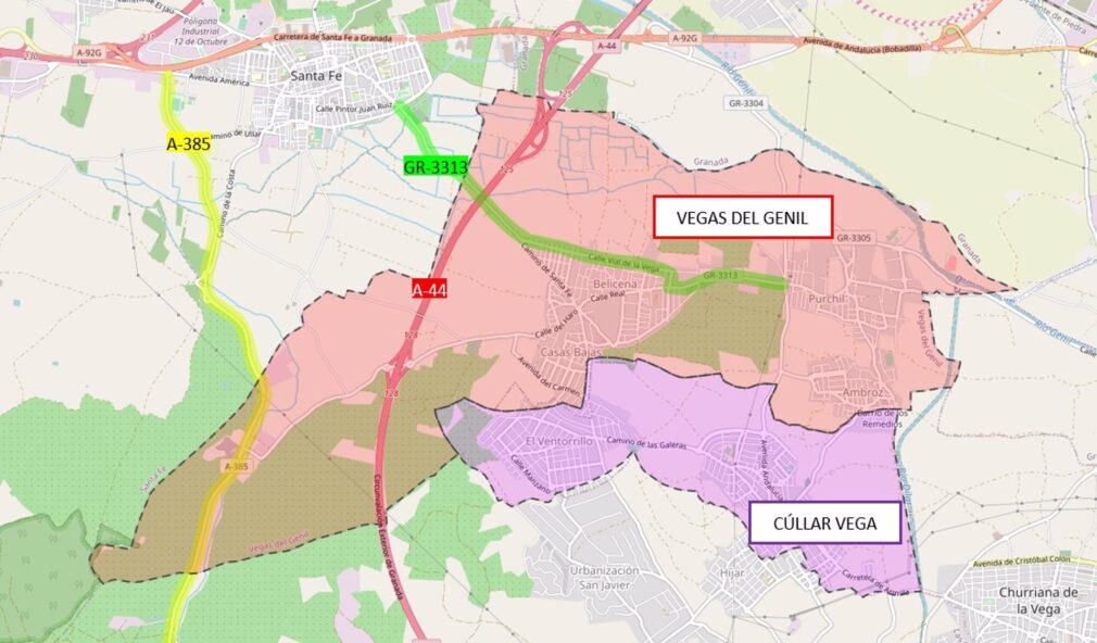 Granada.- Adjudicada la redacción del proyecto de mejora del enlace de Vegas del Genil-Cúllar Vega en la A-44