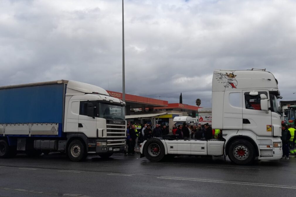 Camiones Huelga del transporte