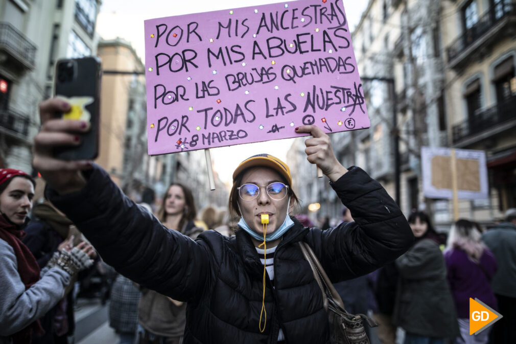 Manifestación feminista por el 8M en Granada