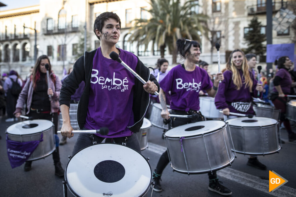 Manifestación feminista por el 8M en Granada