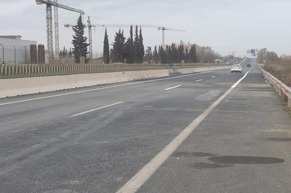 Reabierto el tráfico en la A-92G sentido Santa Fe tras el hundimiento de la calzada