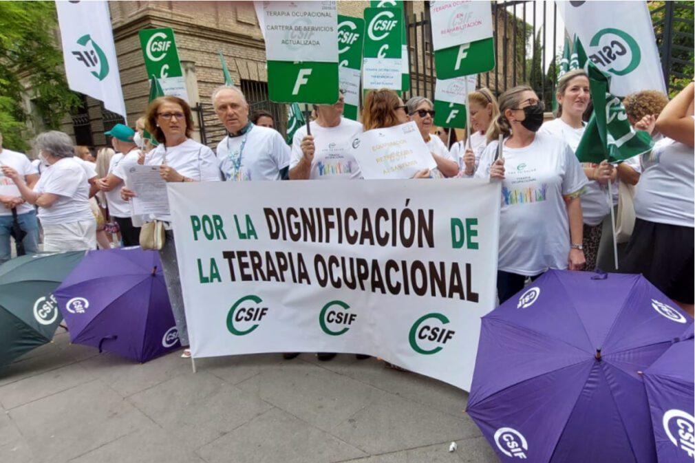 Protesta terapia ocupacional