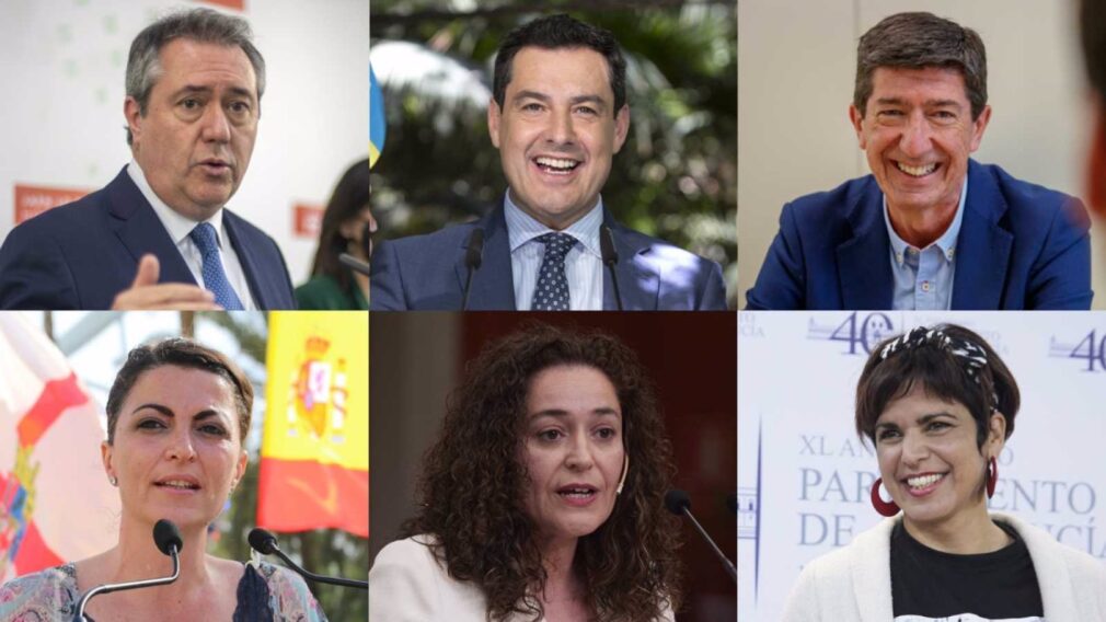 19J.-El primer debate a seis de la campaña enfrenta este lunes en TVE a Moreno, Espadas, Marín, Nieto, Olona y Rodríguez